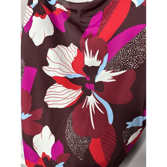 NWT Athleta Hermosa One Piece Swimsuit Size L/T Floral Beach Resort Red Travel - Picture 5 of 8